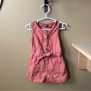 Old Navy Kids Coral Button-Front Romper
